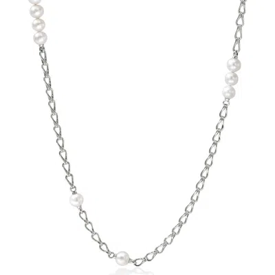 John Hardy Surf Silver Link Necklace In Sterling Silver
