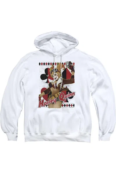 Gildan Justice League Of America Harley Bombshetll Adult Pull Over Hoodie / Hooded Sweatshirt In White