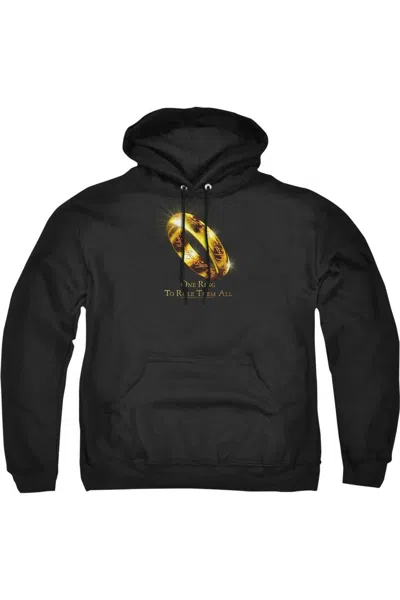 Gildan Lord Of The Rings One Ring Adult Pull Over Hoodie / Hooded Sweatshirt In Black