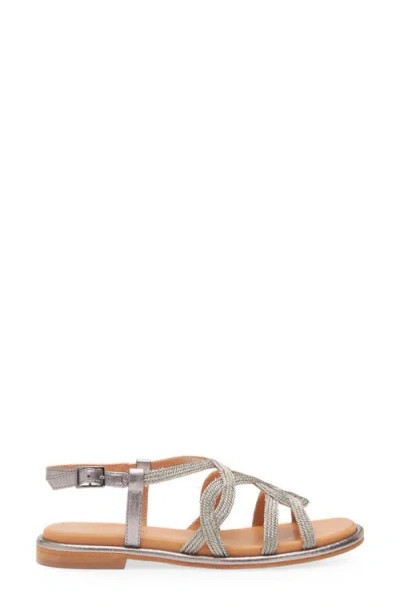 Regarde Le Ciel Elma Ankle Strap Sandal In String/antique Grey