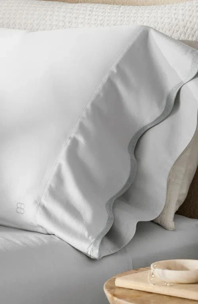 Boll & Branch Signature Curved Edge Set Of 2 Organic Cotton Pillowcases In Sky/shore