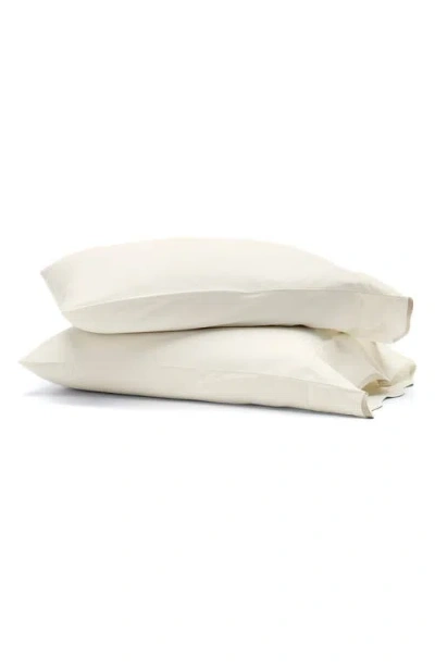 Boll & Branch Signature Curved Edge Set Of 2 Organic Cotton Pillowcases In Cream/sand
