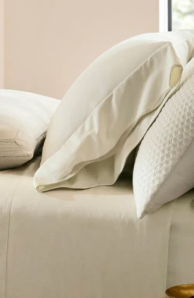 Boll & Branch Signature Curved Edge Set Of 2 Organic Cotton Pillowcases In Cream/sand