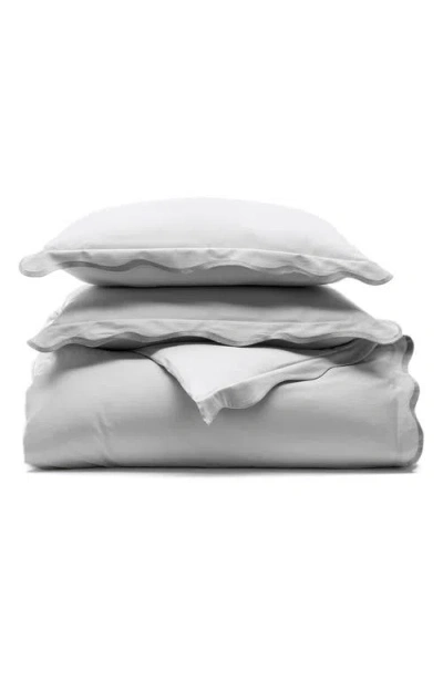 Boll & Branch Signature Curved Edge Duvet Cover & Shams Set In Sky/shore