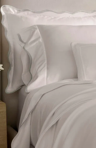 Boll & Branch Signature Curved Edge Organic Cotton Sheet Set In White/mist