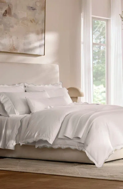 Boll & Branch Signature Curved Edge Organic Cotton Sheet Set In White/mist