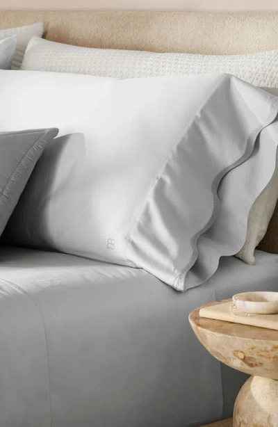 Boll & Branch Signature Curved Edge Organic Cotton Sheet Set In Sky/shore