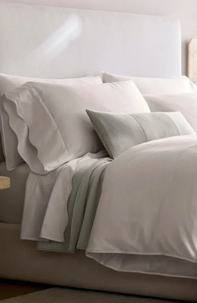 Boll & Branch Signature Curved Edge Organic Cotton Sheet Set In White/white