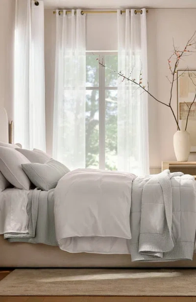 Boll & Branch Signature Curved Edge Organic Cotton Sheet Set In White/white