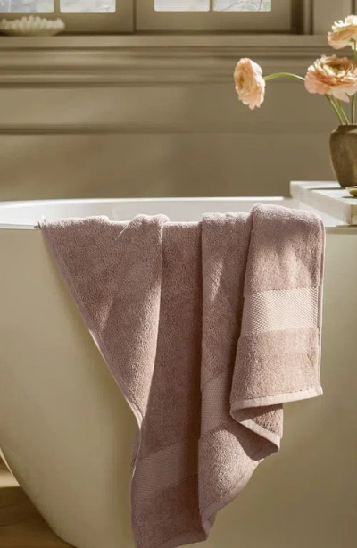 Boll & Branch Plush Bath Towel Set In Dusty Rose