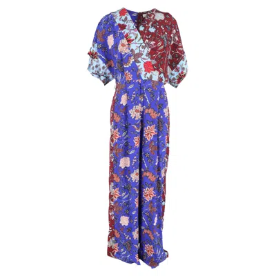 Diane Von Furstenberg Printed Jumpsuit In Multicolor Silk In Multi