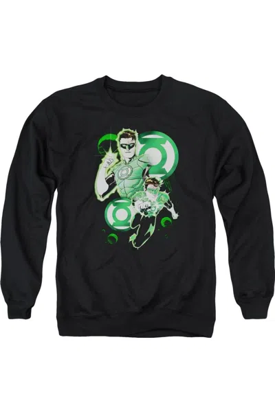 Gildan Justice League Of America Gl In Action Adult Crewneck Sweatshirt In Black