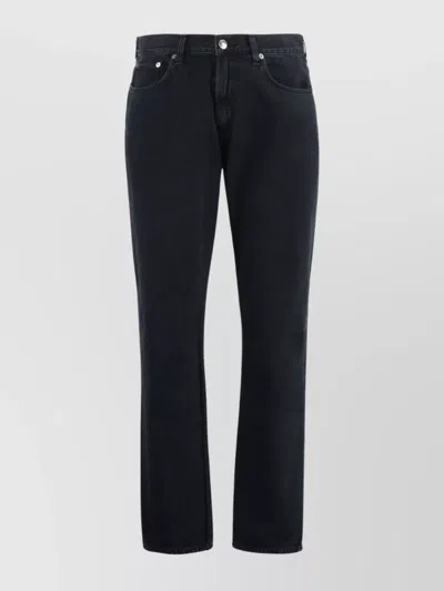 Agolde Straight Leg Jeans Belt Loops In Black