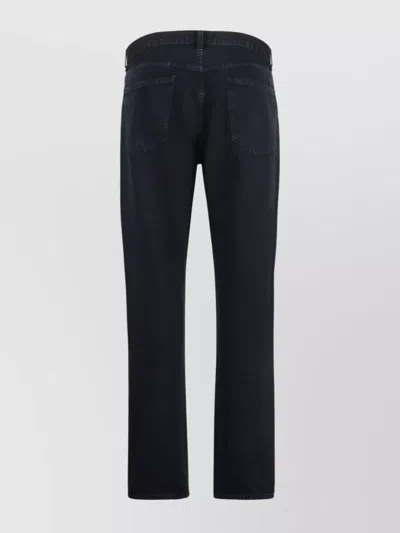 Agolde Straight Leg Jeans Belt Loops In Black