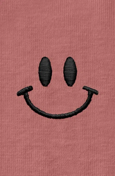 Dalix Smile Face Tee In Mauve