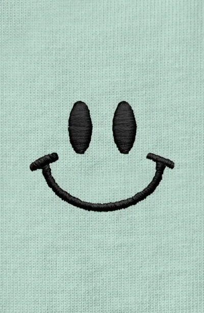 Dalix Smile Face Tee In Dusty Blue
