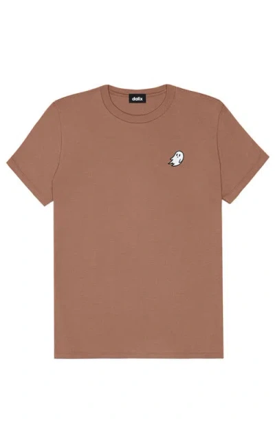 Dalix Ghost Womens Relaxed Tee In Chestnut