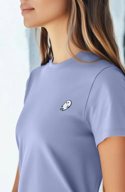 Dalix Ghost Womens Relaxed Tee In Lavender Blue