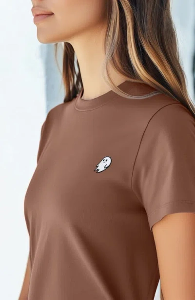 Dalix Ghost Womens Relaxed Tee In Chestnut