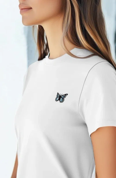 Dalix Womens Butterfly Lightweight Everyday Tee In White