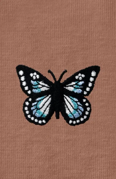 Dalix Butterfly Womens Relaxed Tee In Chestnut