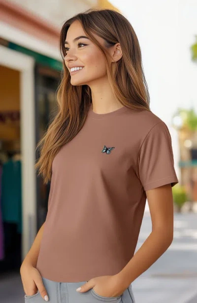 Dalix Butterfly Womens Relaxed Tee In Chestnut