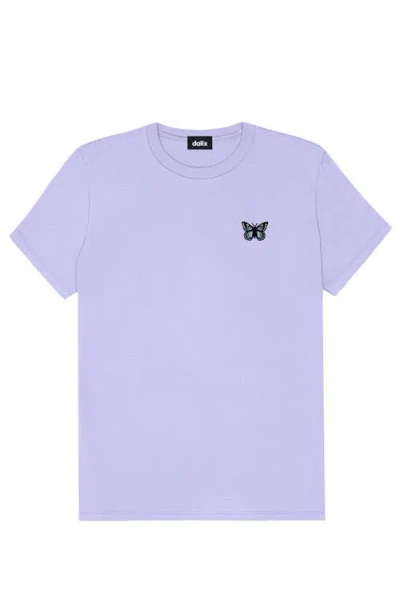 Dalix Butterfly Womens Relaxed Tee In Dark Lavender