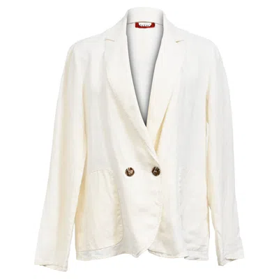 Max Mara Max & Co. Blazer In Cream Linen In White