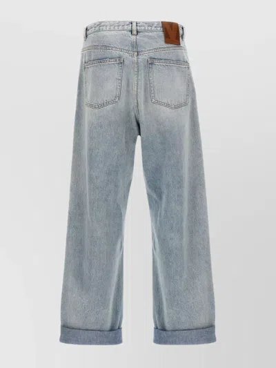 Valentino Stitched Belt Loops Straight Five-pocket Trousers