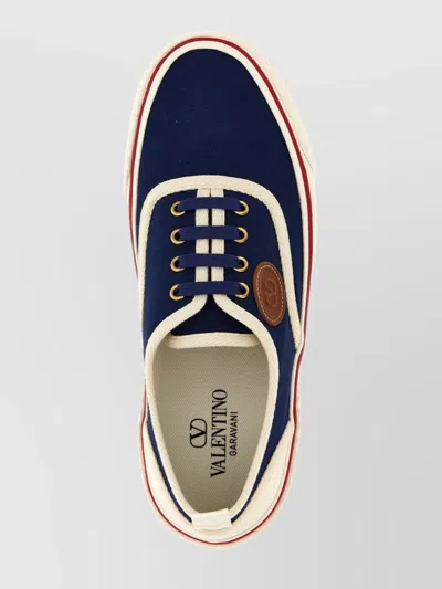 Valentino Garavani Sneaker Nojoke In Blue And White Canvas