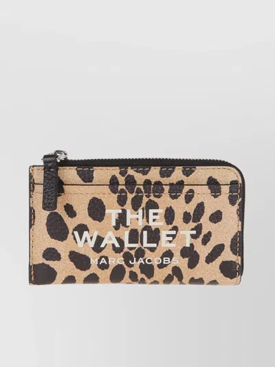 Marc Jacobs Leopard Print Leather Wallet With Zip Closure