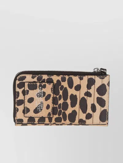 Marc Jacobs Leopard Print Leather Wallet With Zip Closure