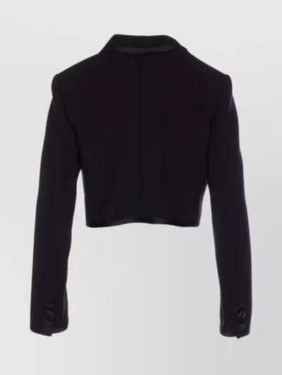 Dolce & Gabbana Cropped Double-breasted Black Jacket