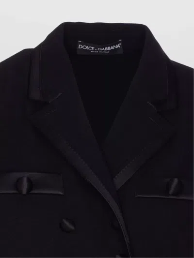 Dolce & Gabbana Cropped Double-breasted Black Jacket
