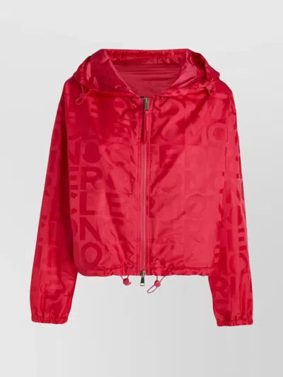 Moncler Hooded Jacket With Elastic Cuffs And Drawstring Hem