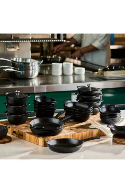 Le Creuset Gourmand Set Of 4 1/3-quart Enamel Cast Iron Skillet In Matte Black