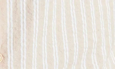 Ben Sherman Stripe Seersucker Button-up Shirt In Neutral