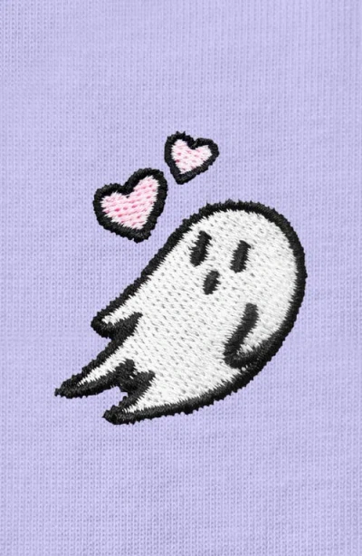 Dalix Heartly Ghost Tee In Dark Lavender
