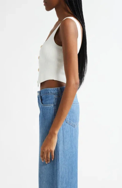 L'agence Saga Square-neck Corset Top In Neutral