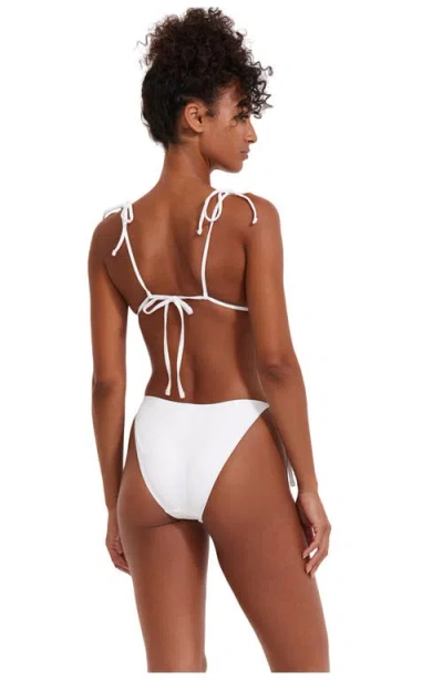 Flirtt Gottex Solid Triangle Bikini Top In White