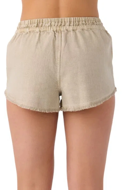 O'neill Juniors' Sevie Cotton Twill Pull-on Shorts In Simply Taupe