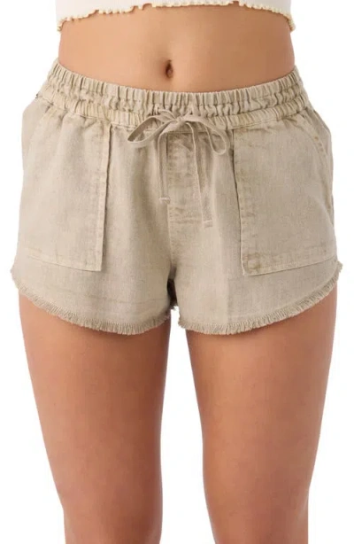 O'neill Juniors' Sevie Cotton Twill Pull-on Shorts In Simply Taupe