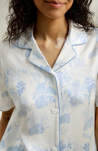 Lilysilk La Terra Short Silk Pajama Set In La Terra Print