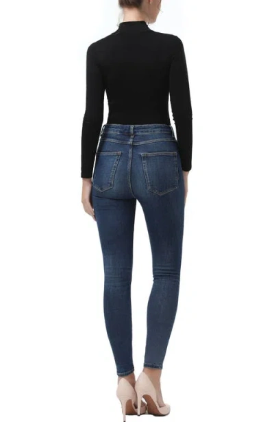 Kimi & Kai Women's Turtleneck Long Sleeve Bodysuit Top In Black