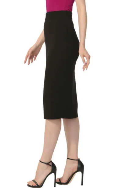 Kimi & Kai Knit Pencil Skirt In Black
