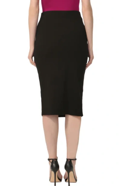 Kimi & Kai Knit Pencil Skirt In Black