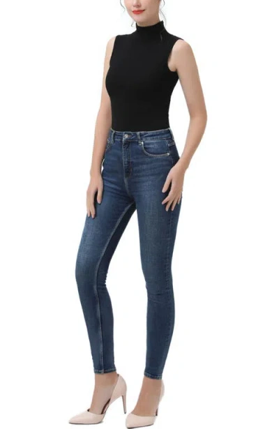 Kimi & Kai Women's Turtleneck Sleeveless Bodysuit In Black