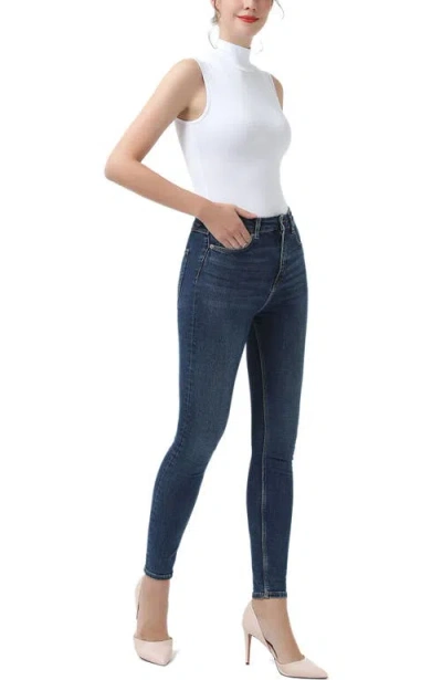 Kimi & Kai Turtleneck Sleeveless Bodysuit In White