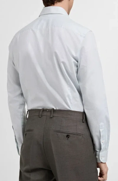 Mango Stripe Cotton Button-up Shirt In Blue