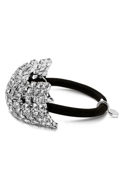 Ettika Shine Bright Crystal Hair Tie In Silver